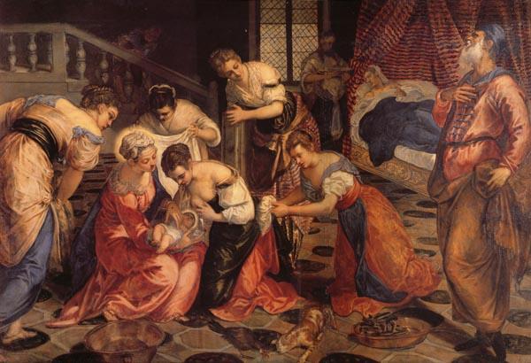 Jacopo Tintoretto The Birth of St.John the Baptist France oil painting art